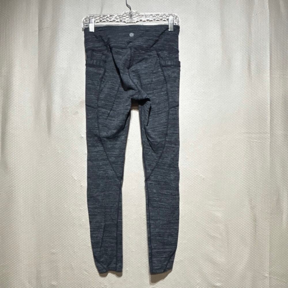 Athleta Womens High Rise Tights Gray Space Dye Leggings M Running Workout - Picture 7 of 11